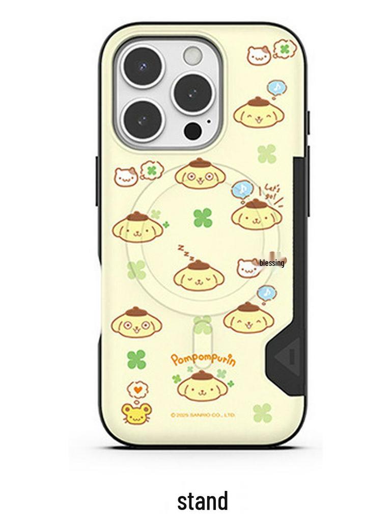Korea Hello Kitty iPhone 17 Pro Max Magnetic Case with Small Icon and Card Slot