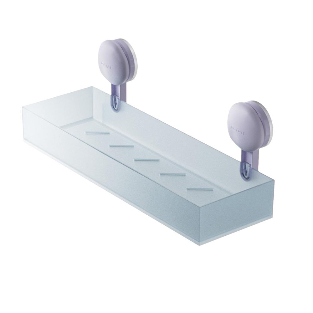 Frosted Suction Cups Shower Shelves Wall Mounted Cosmetics Storage Rack  For Home