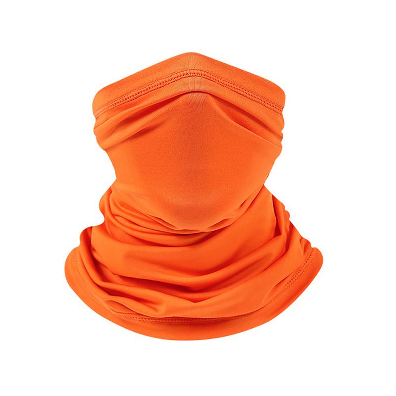 

УФ-защитный шарф, ледяной шелковый шарф для лица, шея, быстросохнущий, для рыбалки на открытом воздухе оранжевый