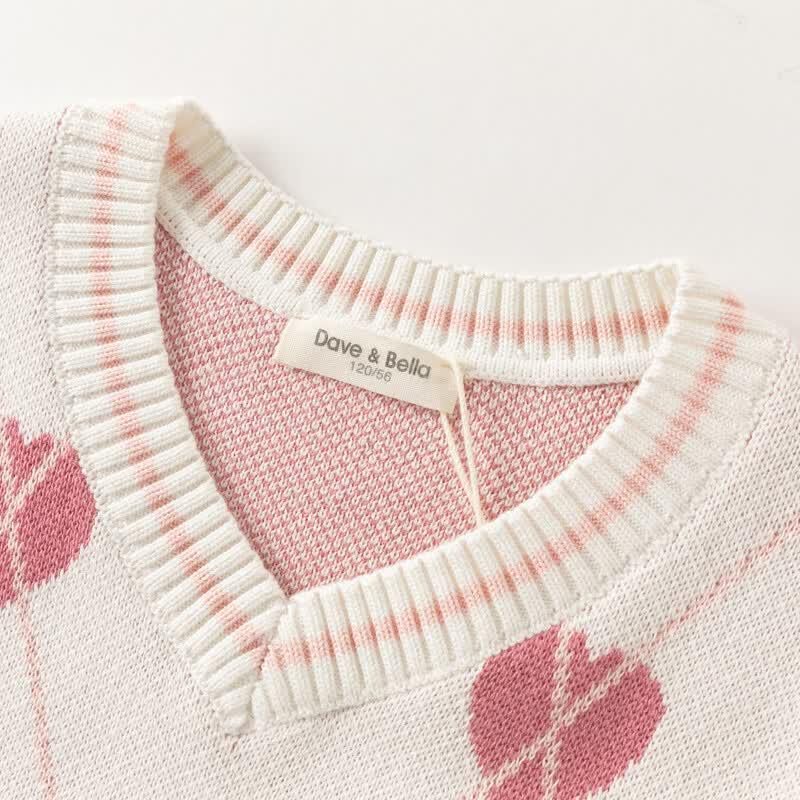DAVE & BELLA Girls' Autumn Knitted Vest