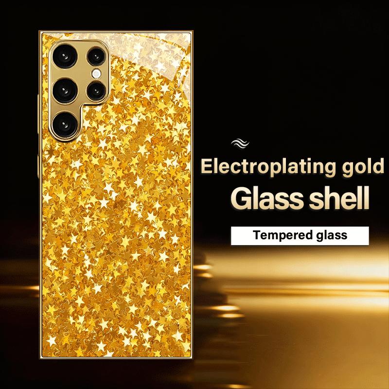 Wunderschönes Handyhülle Galvanisiertes Glas TPU Handyhülle für Samsung Galaxy S26 S25 S24 S23 S22 S21 FE Ultra Plus Sturzfest