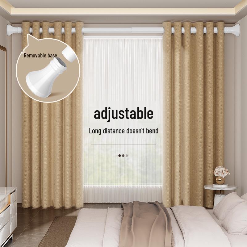 Römische Bohrfreie Teleskop-Gardinen- & Wäschetrocknungsstange mit Einzelhalterung