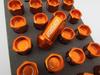 RAYS Duralumin Lock Nut Set Straight M12 X Orange 74020001014OR & L42, Type, 1.25, Anodized,
