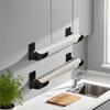 2Over-the-door storage rack——Sturdy garbage bag storage rack and cling film holder Non-perforated adjustable kitchen countertop-Multifunctional
