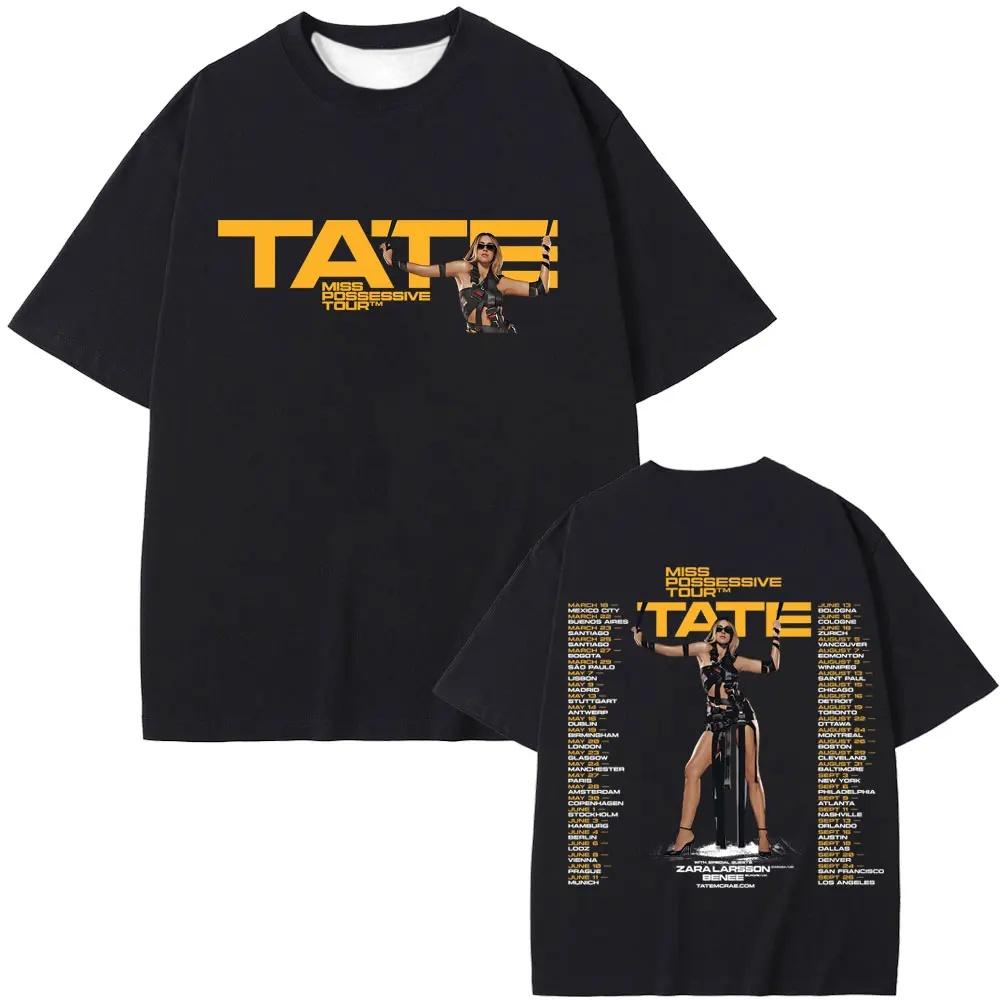 2025 Singer Tate Mcrae T8 Music T Shirts Men's Women Vintage T-shirt Summer Oversized Short Sleeve Tee Tops for Fans Gift