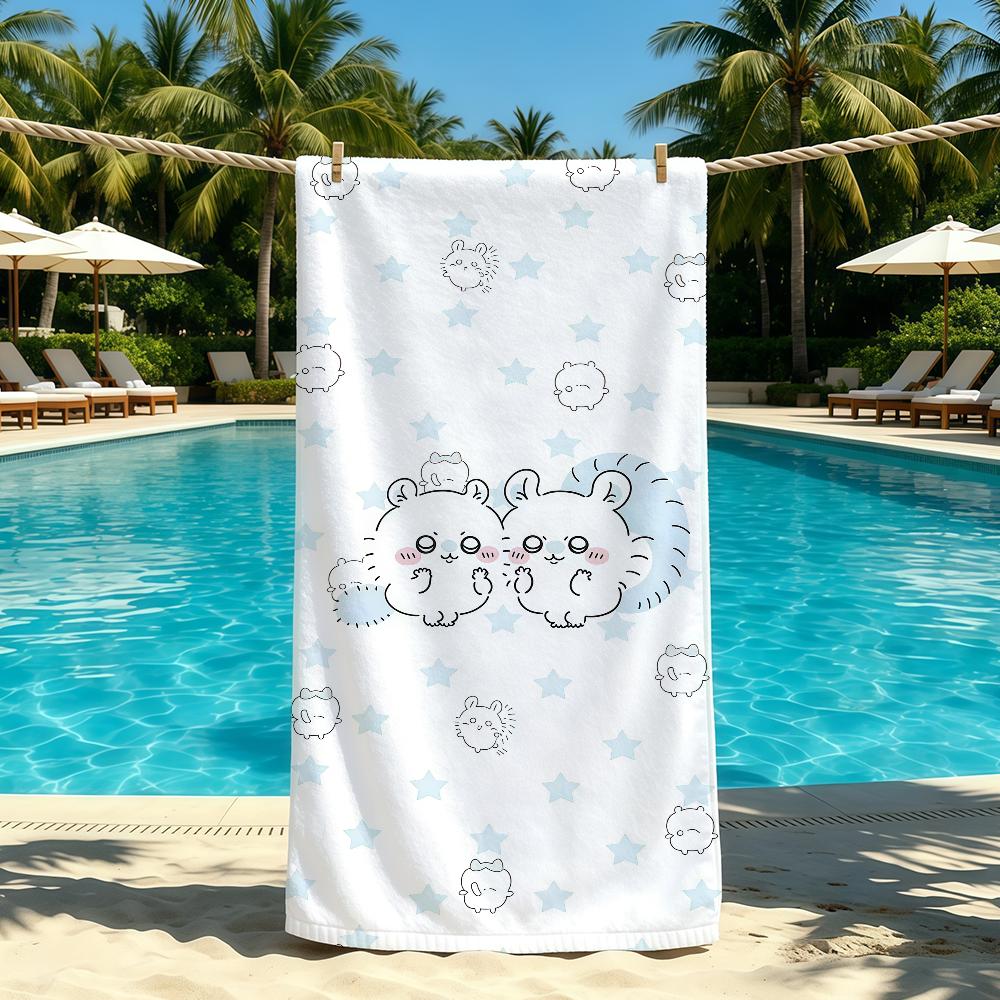 Towel Cartoon For Outdoor Camping Beach Towel Super Cute Absorbent Quick-Drying M-Momonga-Es Summer Towel