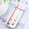 1 Set Christmas Series Earrings Women Gifts 8 Pairs Elk Christmas Tree Earring Set Earring Fashion Jewerly Accessories for Women