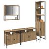 Bathroom Furniture Set with Shelf 4 pcs Artisan Oak Wood Based Material