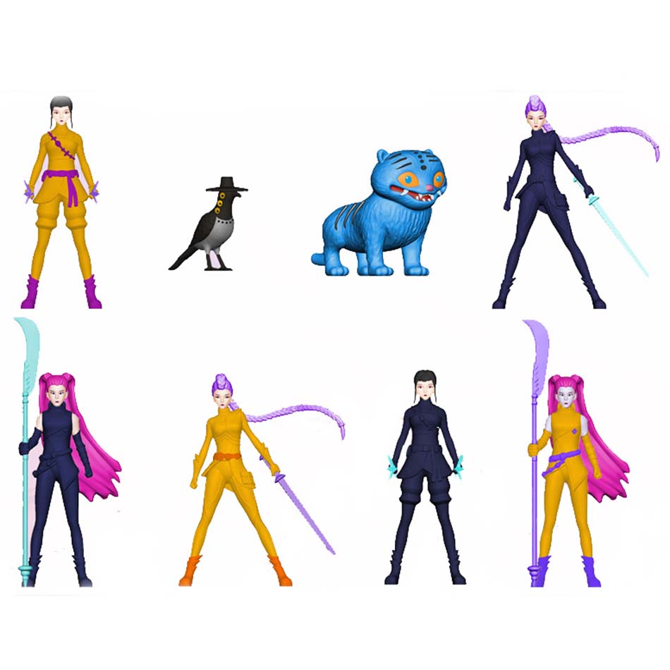 Kpop Demon Hunters Anime Figure Toys Cute PVC Movable Joints Action Figure Model Dolls Kids Birthday Decorations Toy Gifts