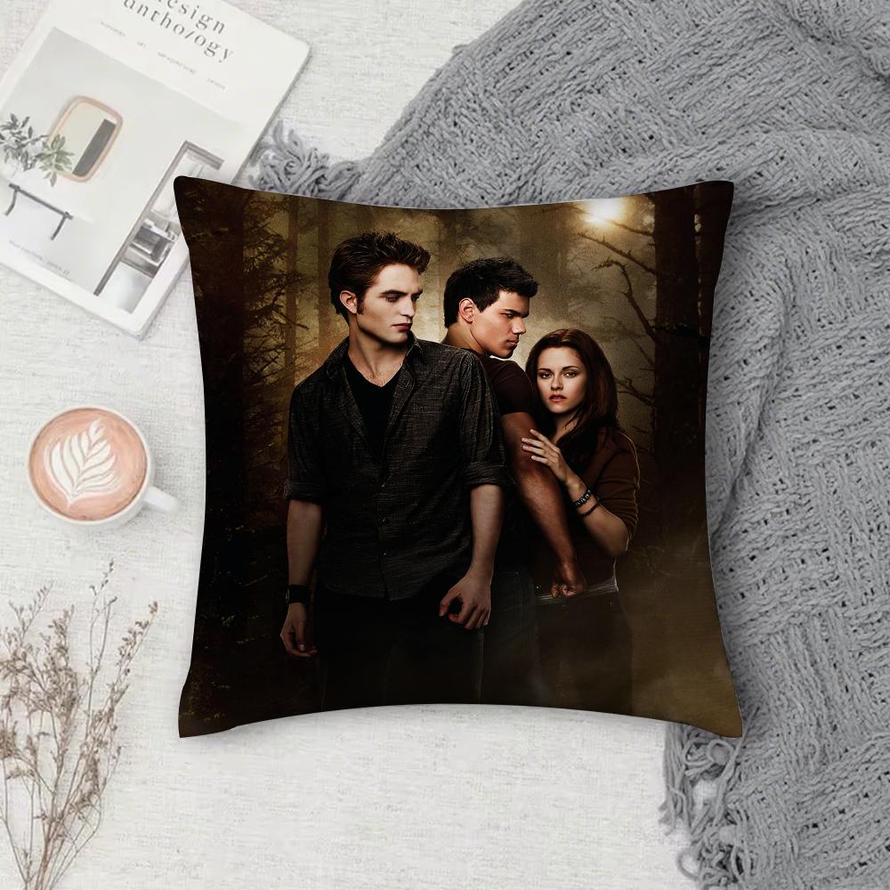 Classic Movie TV Film T-Twilight Pillow Case Square Double-Sided Printing Short Plush Sofa Cushion Cover Bedside Pillow