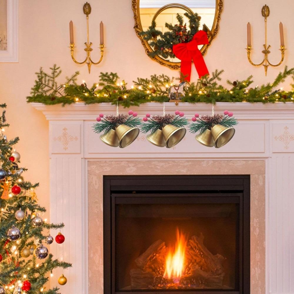 Christmas Bell Metal Jingle Tree Craft Bells Christmas Tree Hanging Pendant Ornament Christmas Decoration Supplies