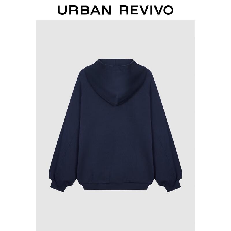 UR Women s Retro College Style Letter Zip Hooded Jacket S