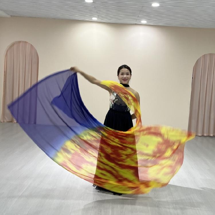 Chiffon Anbetungsfahnen Prophetische Anbetungsfahnen Anbetung Lobpreis Tanzfahnen Anbetungsbanner Fahnen mit flexiblem Stab