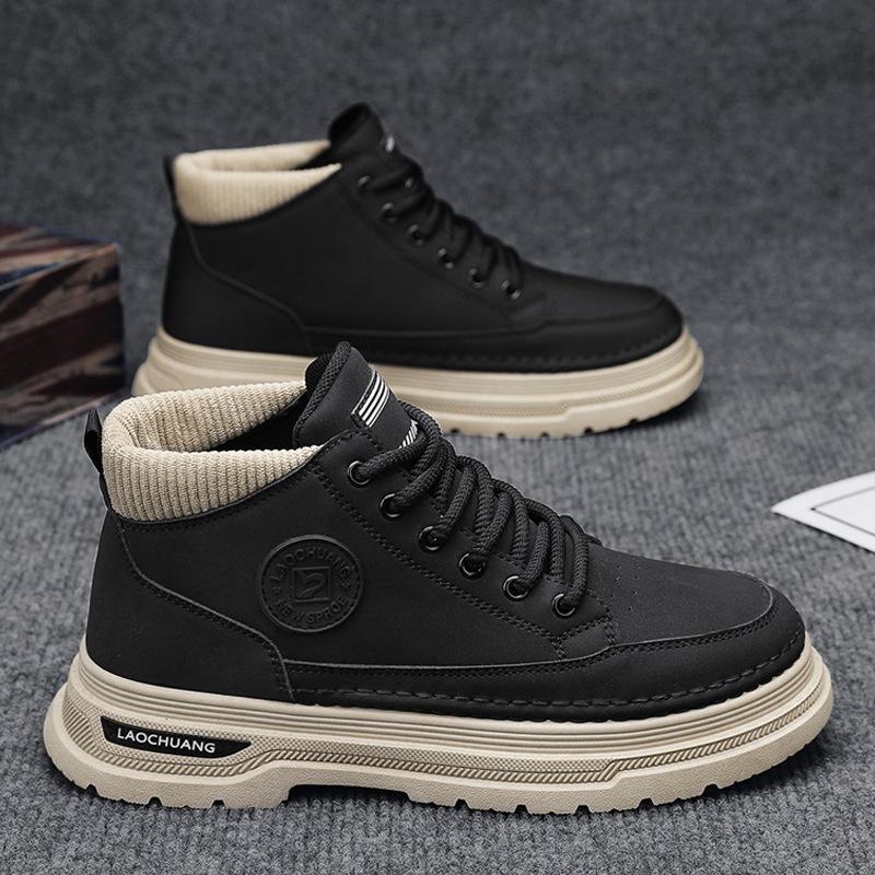 

Martin boots autumn new British style retro breathable high-top shoes casual sports short boots 39 чёрный
