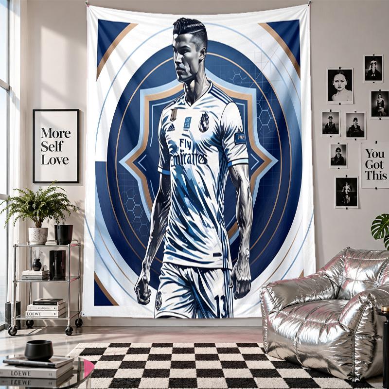 Cristiano Ronaldo Wall Tapestry Home Decor Wall Hanging Cloth for Bedroom Living Room Background