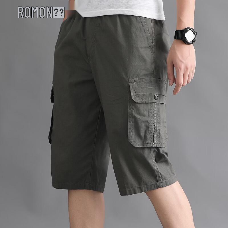 ROMON Men s Loose Fit Summer Workwear Beach Shorts 6XL