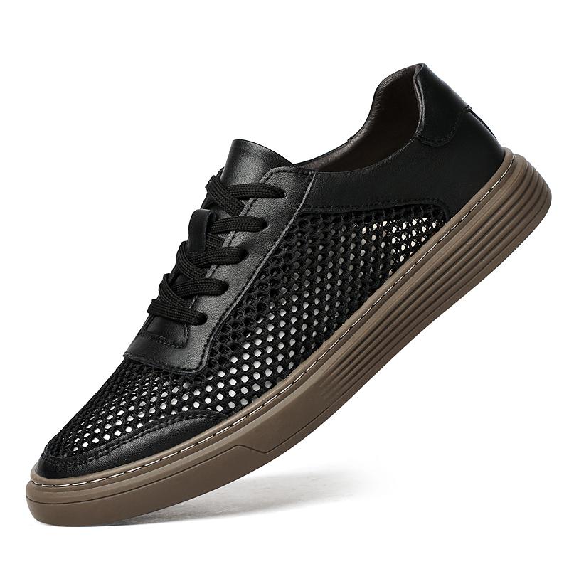 

Fashion Luxury Brand Men Sneakers All-match Male Casual Flats Mens Lace-Up Breathable Walking Shoes Classic Outdoor Vulcanize Shoes 45 чёрный