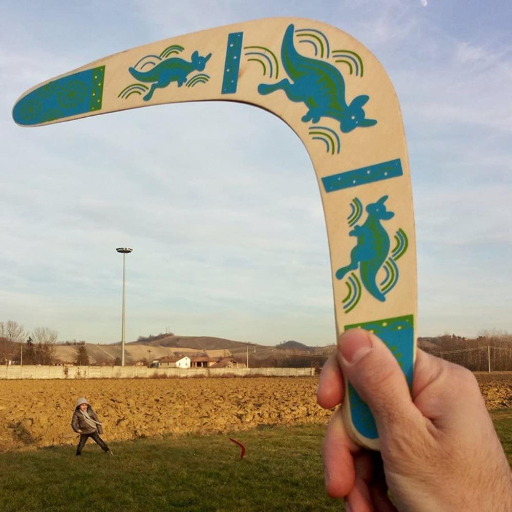 New Kangaroo Throwback V Shaped Boomerang Flying Disc Throw Catch Outdoor Game Kids Toys Parent-child Interactive Game Props