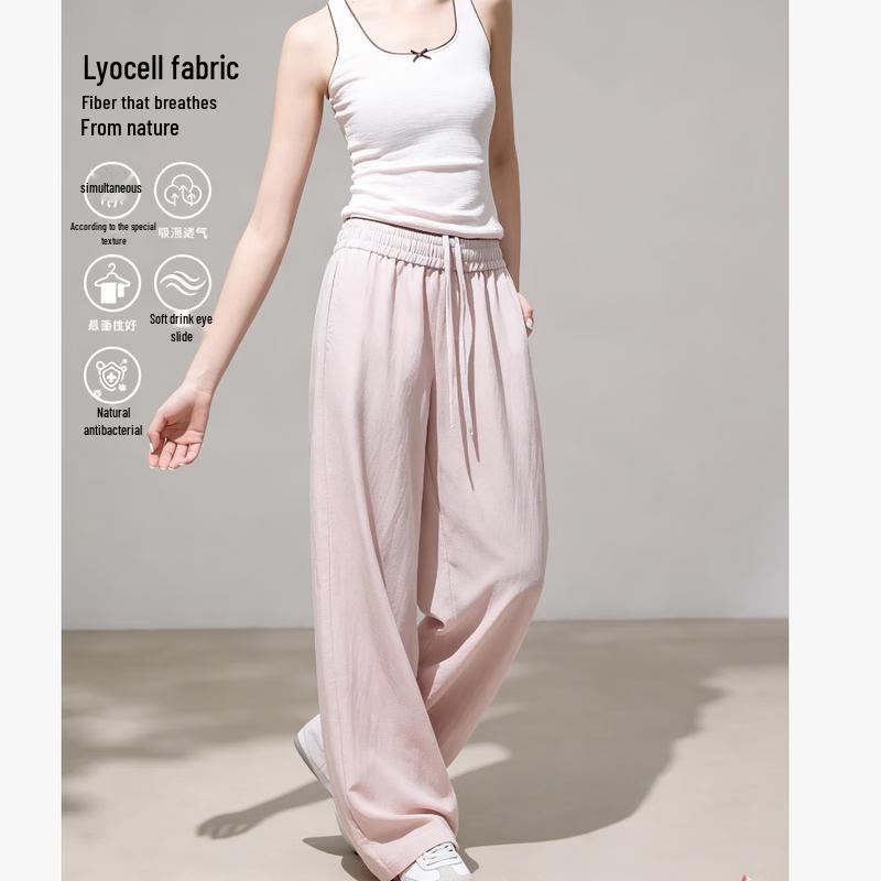 ICH MODE Women s Tencel Blend Wide-Leg Pants M