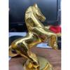 Golden Finish Jumping Horse Metal Statue for Wealth, Income and Bright Future & Feng Shui & Vastu (8.5 X 6.5 X 12 Cm, Gold)