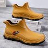 New Men's Rain Shoes Waterproof Rain Boots Non-slip Water Shoes Fashionable Low-top Wear-resistant Casual Rubber Shoes