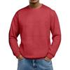 Men's Loose-fitting Casual Waffle-weave  Neck Long-sleeved Top