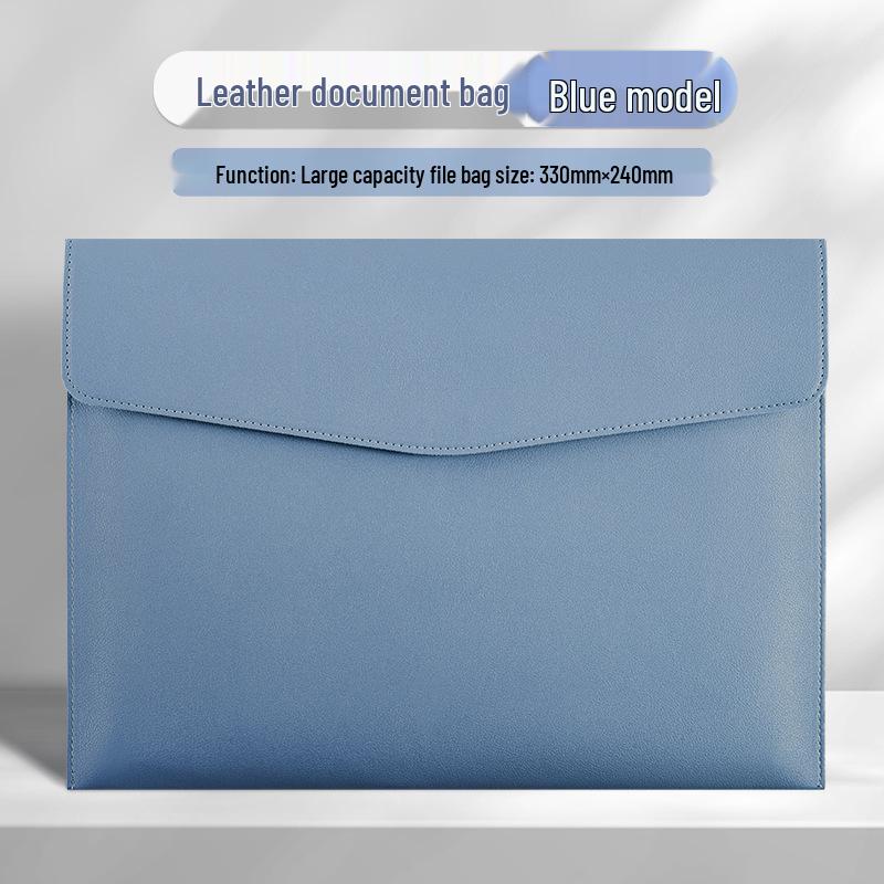 Imitation Leather A4 File Bag: Large Capacity Document Holder, Customizable with Company Logo