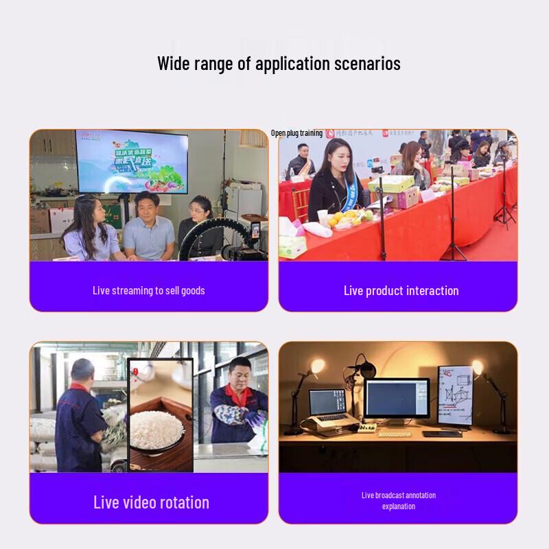 JiaShiYing 4K Rotatable Live Stream Monitor with Wireless Screen Mirroring