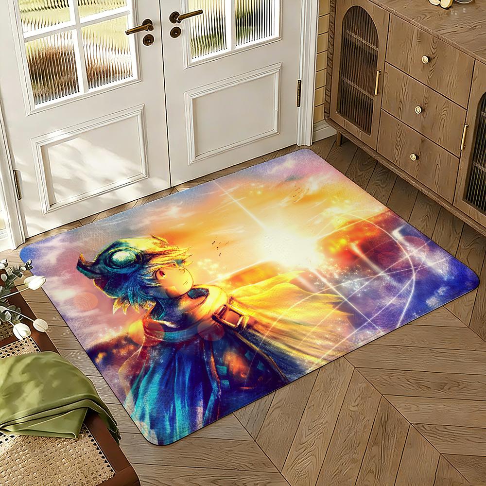 Made in abyss Floor Mat Soft Thickened Absorbent Non-Slip Bedroom Living Room Door Mat Home Decor Flannel Rugs