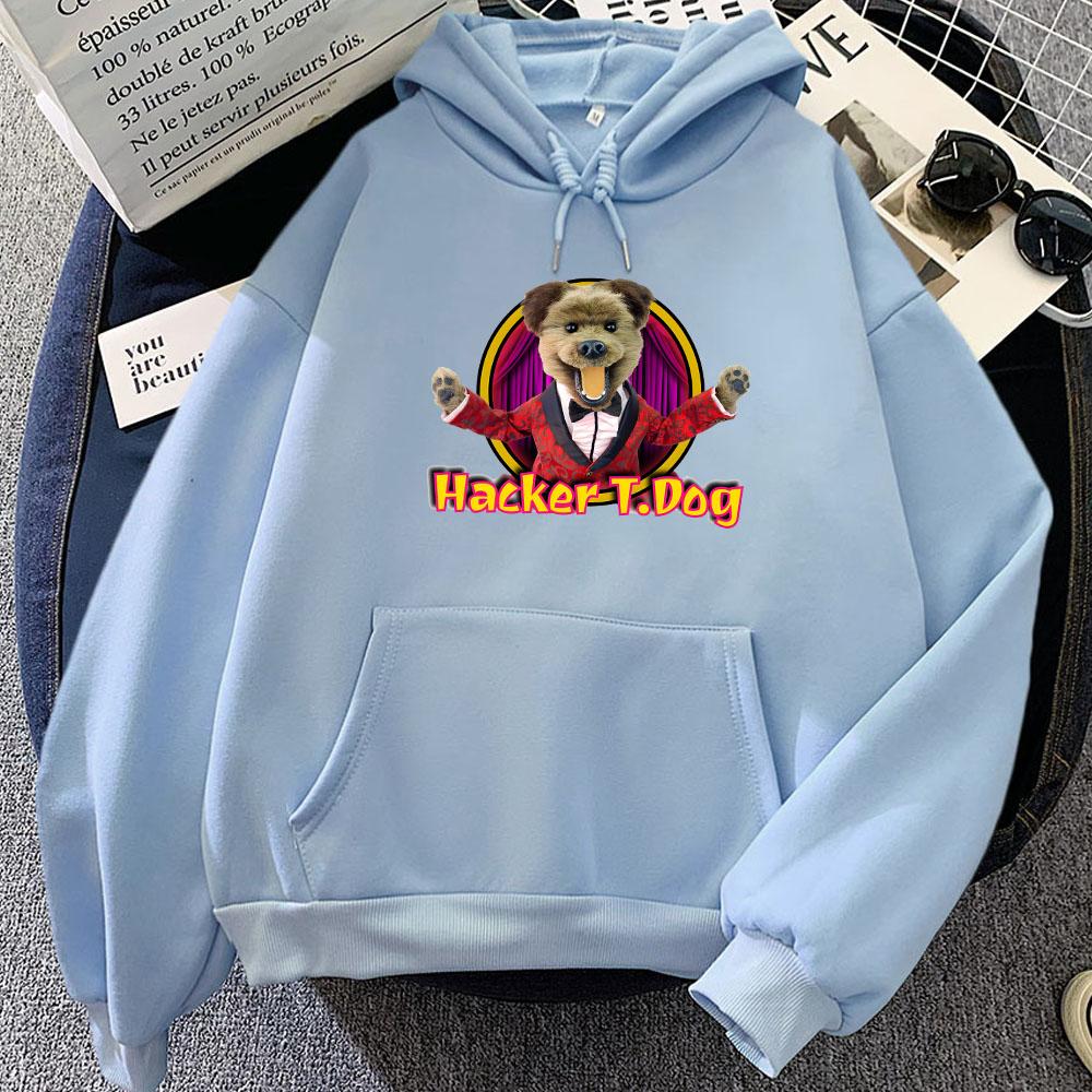 Kawaii Clothes Hacker Puppet Maker The Dog Cute Hoodies Sudaderas Ropa Mujer Hooded Long Sleeve Women/Men Sweatshirts Graphic