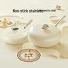 Velosan Pebble White Non-stick Wok and Frying Pan Set