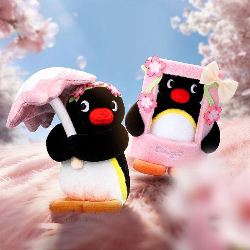 Young Users Daily Trendy Spring Decor Charm | Youmai Genuine Sakura‑Varied Series | Pingu Adorable Penguin Plush Toy Charm Gift