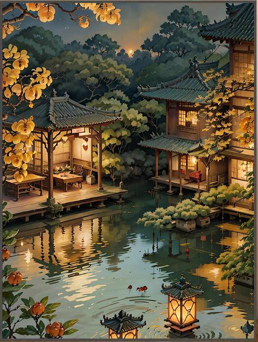 

Diamond Painting Ancient architecture Scenery Cross Stitch Diamond Embroidery 5D DIY Mosaic Full Round Decor Home gift 30x40cm Full Round