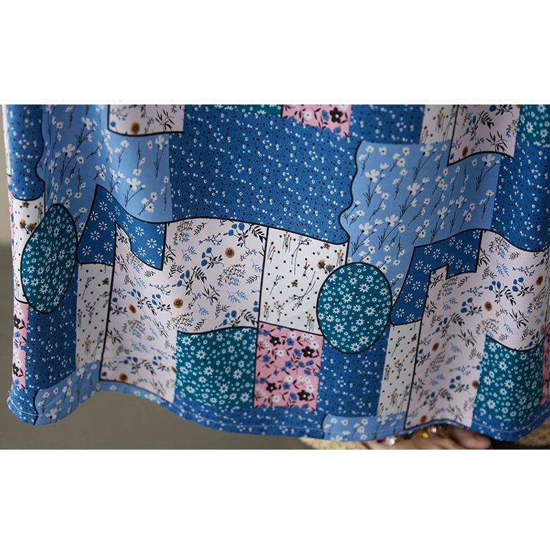 DIMANAF Übergröße Neu 2025 Damen Sommer Kurzarmkleid Basic Casual Locker Vintage Strand Langes Kleid