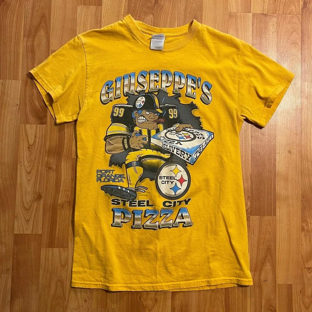 Giuseppes Steel city pizza Pittsburgh Steelers NFL Classic style S-5XL Unisex T-Shirt XXXL