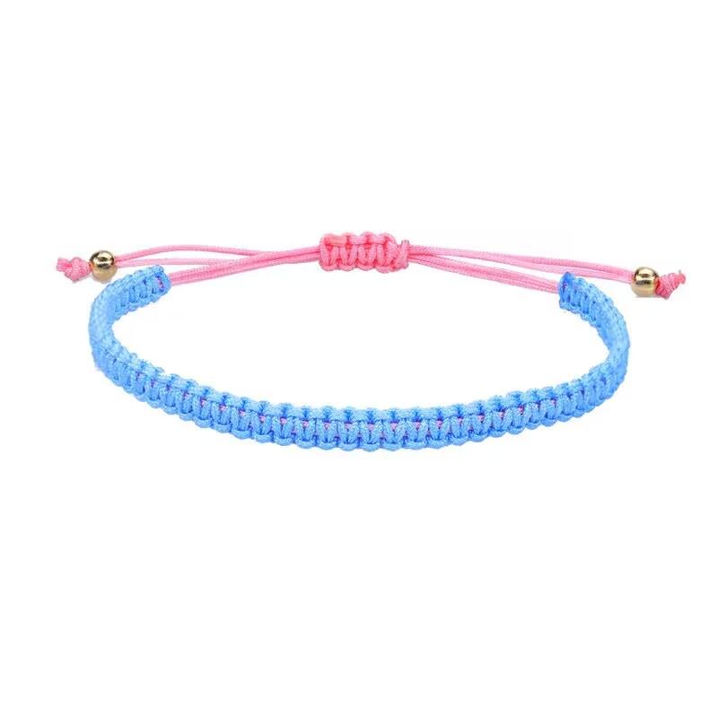Lucky Woven Rope Bracelets & Bangles Women Men Handmade Knots Tibet Buddhist  Friendship Girls Gift Adjustable