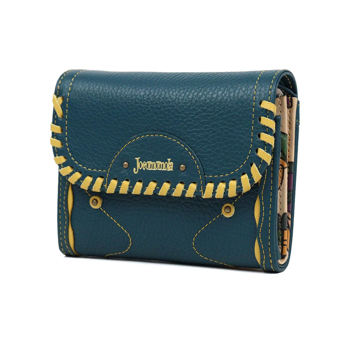 

Hocomomola Bifold Wallet Leather Stitch Flower 5380181 [jocomomola] (Green (50))