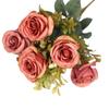 Artificial Flowers 7 Heads of Small Roses Realistic No Maintenance Required Non-fading Long-lasting Stimulated Flowers Adult Sex Wear