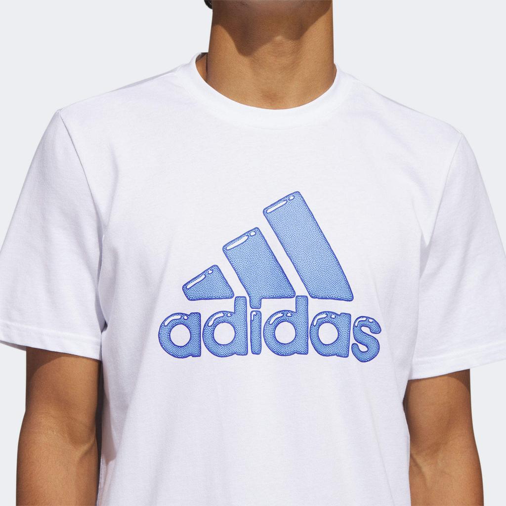 Adidas Logo Pen Fill Sportswear Short Sleeve T-Shirt Men Tops White HS2512