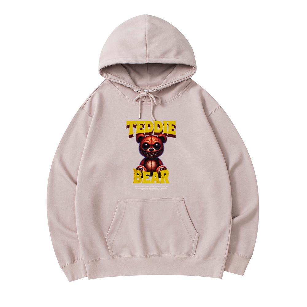 

300 GSM Men s Cotton Hoodies Teddie Bear Print Premium Cotton Sweatshirt XS армия зеленый