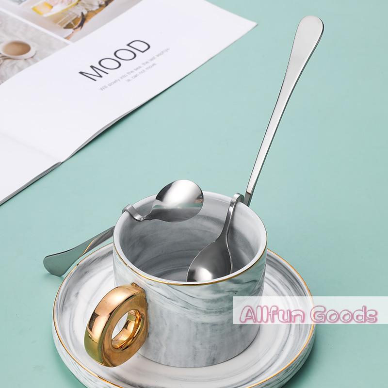 Stainless Steel S-Shaped Hanging Cup Spoon Restaurant Curved Handle Twisting Spoon Coffee Milk Dessert Tea Curved Mixing Spoons