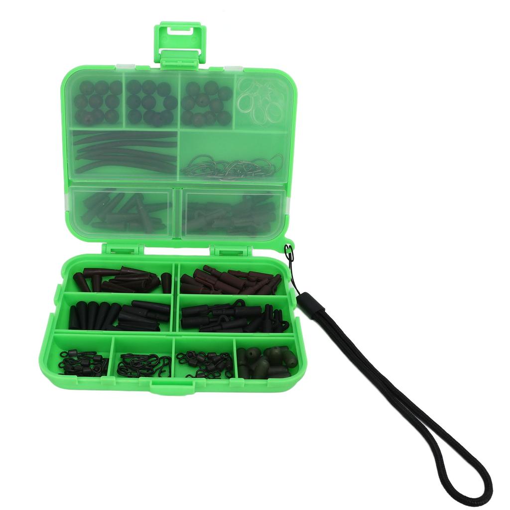 173Pcs Fishing Tools Set European Style Carp Fishing Tackle Accessories Set with Fish Hook Connection Ring for