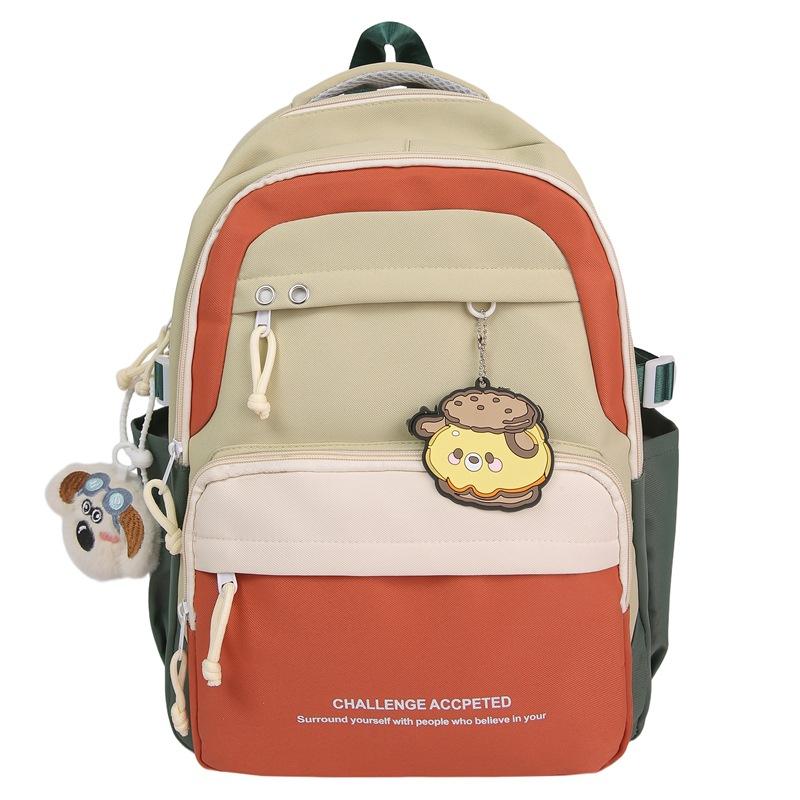 Contrast Small Fresh Korean Version of Mori Backpack Leisure Large Capacity Junior High School Students Schoolbag Girl Cute Backpack.