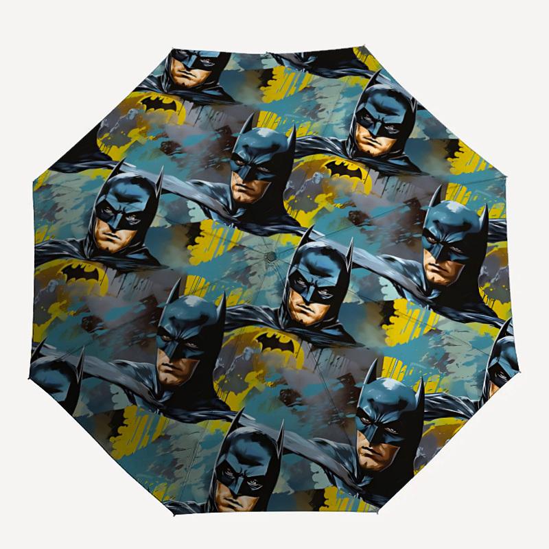 

1pc Batman Pattern Automatic Folding Umbrella - Compact 8-Rib Design, Durable Plastic & Iron, Lightweight for Outdoor Daily Use21147