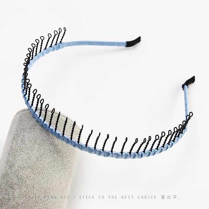 Korean Long-toothed Non-slip Headband with Comb Headdress Simple Headband with Teeth Hairpin Makeup Face Wash Headband