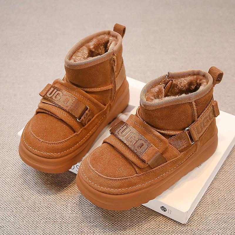 

Winter 2025 Kids Snow Boots: New Style, Plush Boys & Girls Shoes, Big Cotton Design, Baby Boots 32