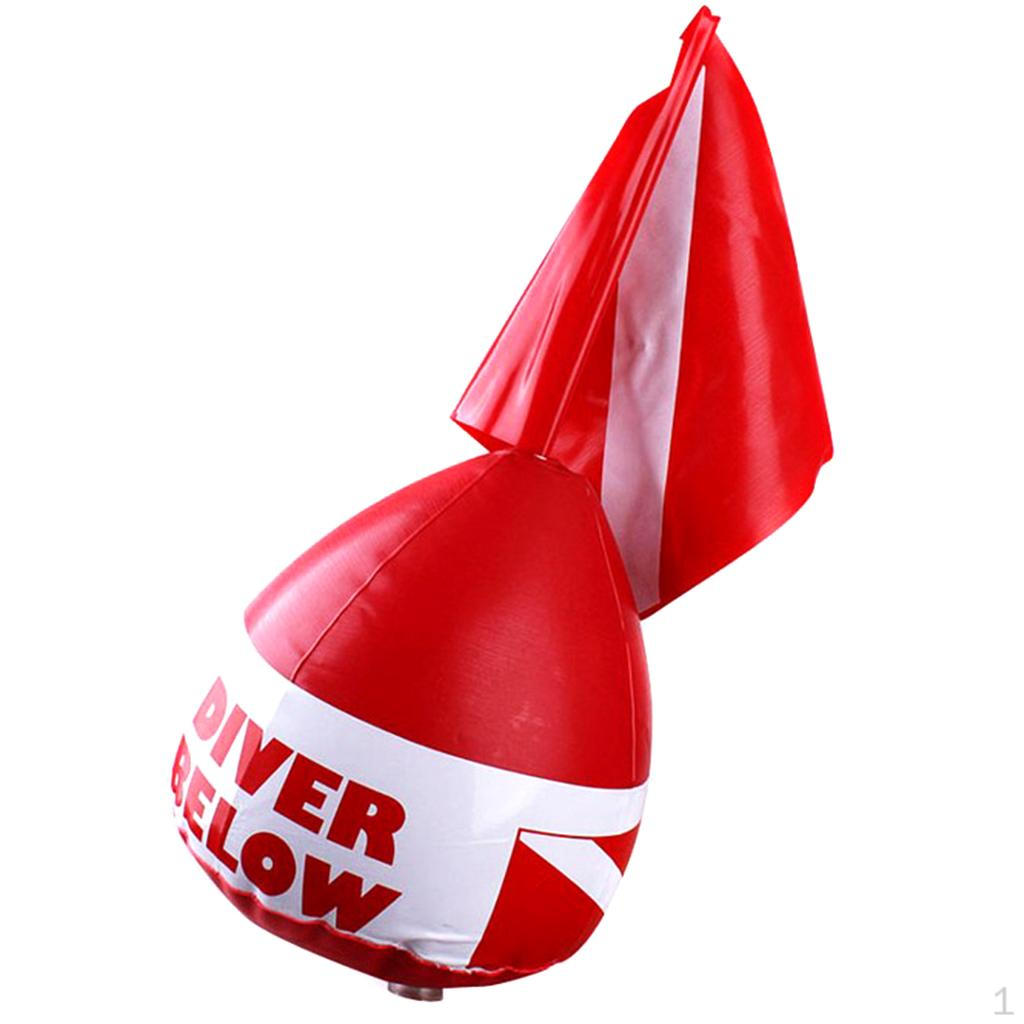 Surface Marker PVC Inflatable Float with Dive Flag Scuba Diving Safety Gear