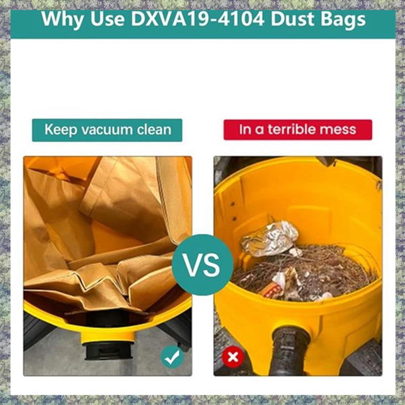 

WON 12PCS Vacuum Dust Paper Bag Fit For Dxva19 4104 Vacuum Cleaner Accessories Spare Parts Dust Bag