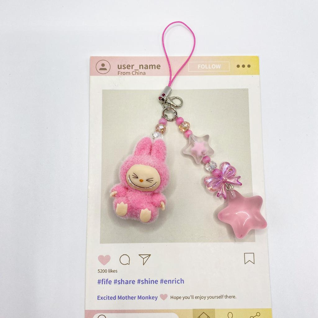 Flocking Mini Baby-free Keychain Vinyl Cute Baby Walking Bag Mobile Phone Pendant Cute Pendant
