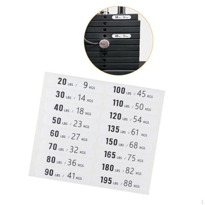Ağırlık Yığını Etiketleri Etiketleri 20-195lbs/9-88kg Spor Malzemeleri için Kendinden Yapışkanlı Rakam